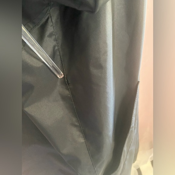 Vintage David Benjamin Black Maxi Length Trench Coat Gold Button Closure - Picture 8 of 14